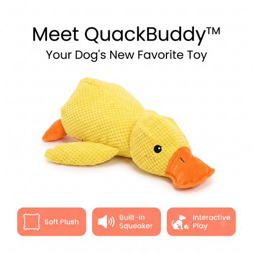 Pawsiva QuackBuddy™ Best Calming Squeaky Duck Dog Toy for Anxious Dogs - Pawsiva